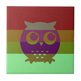 Abstracte Owl Ceramic Photo Tile Tegeltje