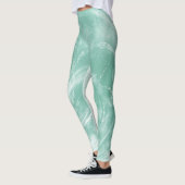 Abstracte Paardebloemen & vuurvliegjes Groen Leggings (Links)