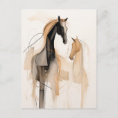 Abstracte paarden briefkaart (Voorkant)