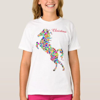 Abstracte Paarden TShirt  tekst