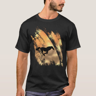 abstracte paardenjongen t-shirt