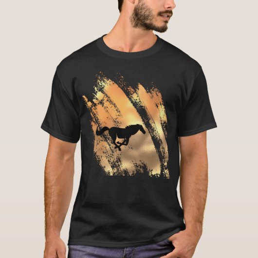 abstracte paardenjongen t-shirt (Voorkant)