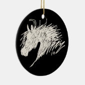 Abstracte paardenkop keramisch ornament (Rechts)