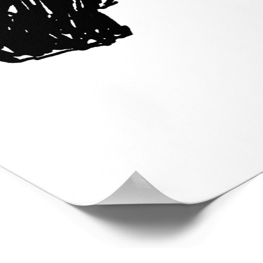 Abstracte paardenkop poster (Hoek)