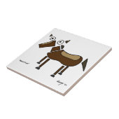 Abstracte paardentegel tegeltje (Zijkant)