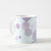 Abstracte Paars-blauwe hexagon - Vorm patroondraad Koffiemok (Voorkant links)