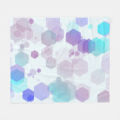 Abstracte paars-blauwe zeshoek - vormpatroon throw fleece deken (Voorkant (Horizontaal))