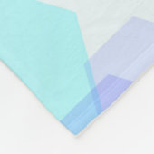 Abstracte paars-blauwe zeshoek - vormpatroon throw fleece deken (Hoek)