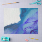 Abstracte Paars- en blauwe waterkleurontkoppeling Tissuepapier (Craft)