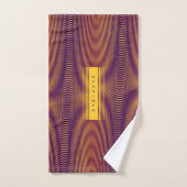 Abstracte Paars & Gold Psychedelic Stripes, Trippy Bad Handdoek (Handdoek)