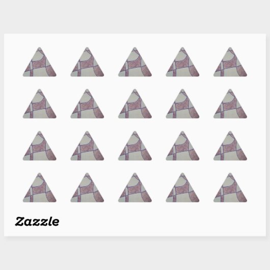 Abstracte paarse aanpasbare sticker (Vel)