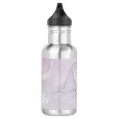 Abstracte Paarse afdruk met naam Waterfles (Rechts)