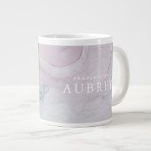 Abstracte Paarse afdrukken met foto's Grote Koffiekop (Voorkant rechts)