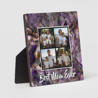 Abstracte paarse amethist kwarts marmer graniet mo fotoplaat