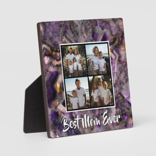 Abstracte paarse amethist kwarts marmer graniet mo fotoplaat (Voorkant)