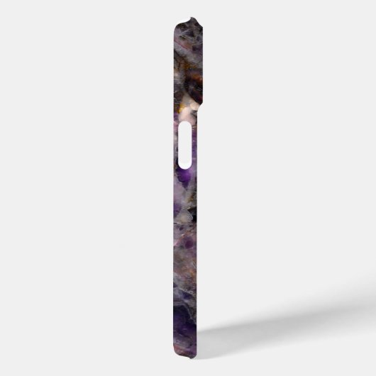 Abstracte paarse amethist kwarts marmer monogram Case-Mate iPhone case (Achterkant / Rechts)