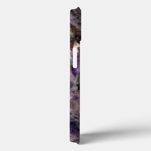 Abstracte paarse amethist kwarts marmer monogram Case-Mate iPhone case (Achterkant / Rechts)