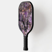 Abstracte paarse amethist kwarts marmer monogram pickleball paddle (Links)