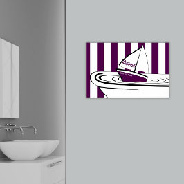 Abstracte Paarse bathtub-Speelgoed Poster