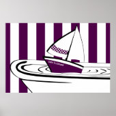 Abstracte Paarse bathtub-Speelgoed Poster (Voorkant)