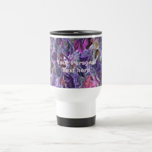 Abstracte Paarse bladval van het lederpatroon Reisbeker (Center)