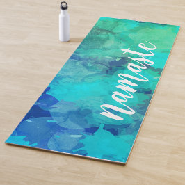 Abstracte Paarse blauw-alcoholinkt op maat Yogamat