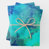 Abstracte Paarse blauwe alcoholinkt Abstract Inpakpapier Vel (In situ)