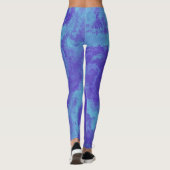 Abstracte Paarse blauwe diffusie Leggings (Achterkant)