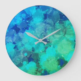 Abstracte Paarse Blauwe Kleur Abstract Grote Klok