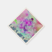 ABSTRACTE PAARSE BLAUWGROEN BLAUWWAVELS IN SPARKLE SERVETTEN (Hoek)