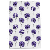 Abstracte Paarse Bloem Doodle Kunststijl Medium Cadeauzakje (Voorkant)