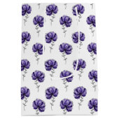 Abstracte Paarse Bloem Doodle Kunststijl Medium Cadeauzakje (Achterkant)