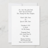 Abstracte paarse bloemen Bouquet, je bent uitgenod Kaart (Achterkant)