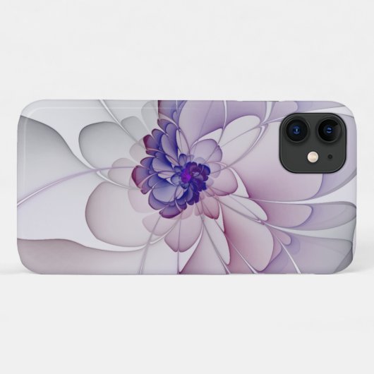 Abstracte Paarse Bloemen Coquette Case-Mate iPhone Case (Achterkant (horizontaal))