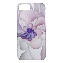 Abstracte Paarse Bloemen Coquette iPhone 11 Hoesje