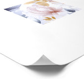 Abstracte paarse bloemen poster (Hoek)