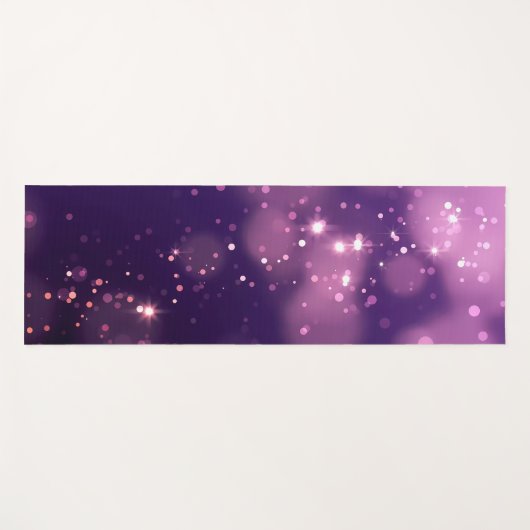 Abstracte Paarse Bokeh Yogamat (Voorkant (horizontaal))