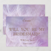Abstracte Paarse Bokeh... zal je mijn Bridesmaid z Kaart (Voorkant / Achterkant)