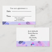 Abstracte Paarse bonen medische benoeming Afsprakenkaartje (Voorkant / Achterkant)