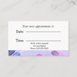 Abstracte Paarse bonen medische benoeming Afsprakenkaartje