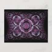 Abstracte Paarse cirkels Fractal Art Design Giften Briefkaart (Voorkant)
