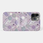 Abstracte Paarse cirkels met verfstrips Accents Case-Mate iPhone Case (Achterkant (horizontaal))