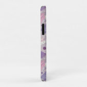 Abstracte Paarse cirkels met verfstrips Accents Case-Mate iPhone Case (Achterkant/rechts)