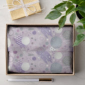 Abstracte Paarse cirkels met verfstrips Accents Tissuepapier (Geschenk)