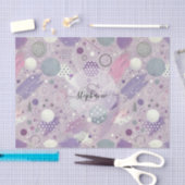 Abstracte Paarse cirkels met verfstrips Accents Tissuepapier (Craft)