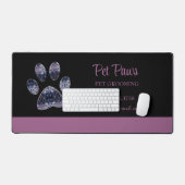 Abstracte Paarse dog Pet Grooming Service Bureaumat (Keyboard & Muis)