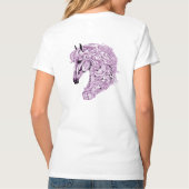 Abstracte paarse eenhoorn t-shirt (Achterkant)