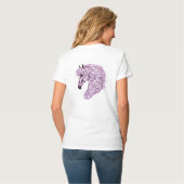 Abstracte paarse eenhoorn t-shirt (Achterkant volledig)