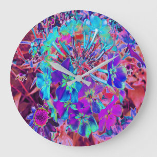 Abstracte paarse en blauwe bloeiende bloem grote klok