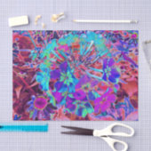 Abstracte paarse en blauwe bloem in bloei tissuepapier (Craft)